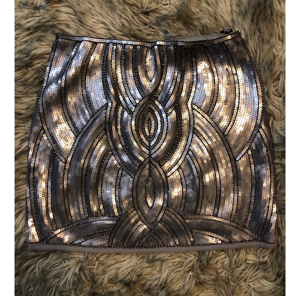 GIANNI BINI MINI SILVER SKIRT